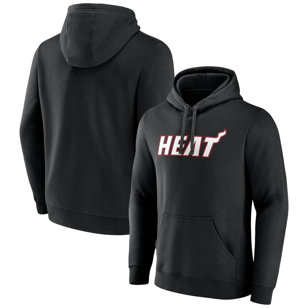 Miami Heat Wordmark Team Logo Pullover Hoodie - Black on sale