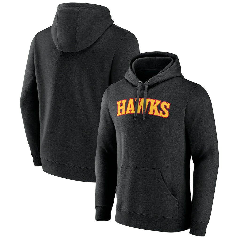 Atlanta Hawks Wordmark Team Pullover Hoodie - Black discount