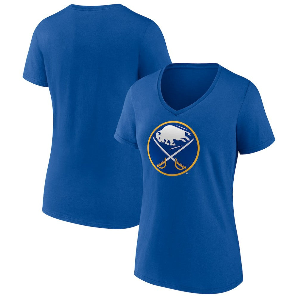 Buffalo Sabres Women's Team Logo V-Neck T-Shirt - Royal T-shirts