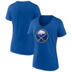 Buffalo Sabres Women's Team Logo V-Neck T-Shirt - Royal T-shirts
