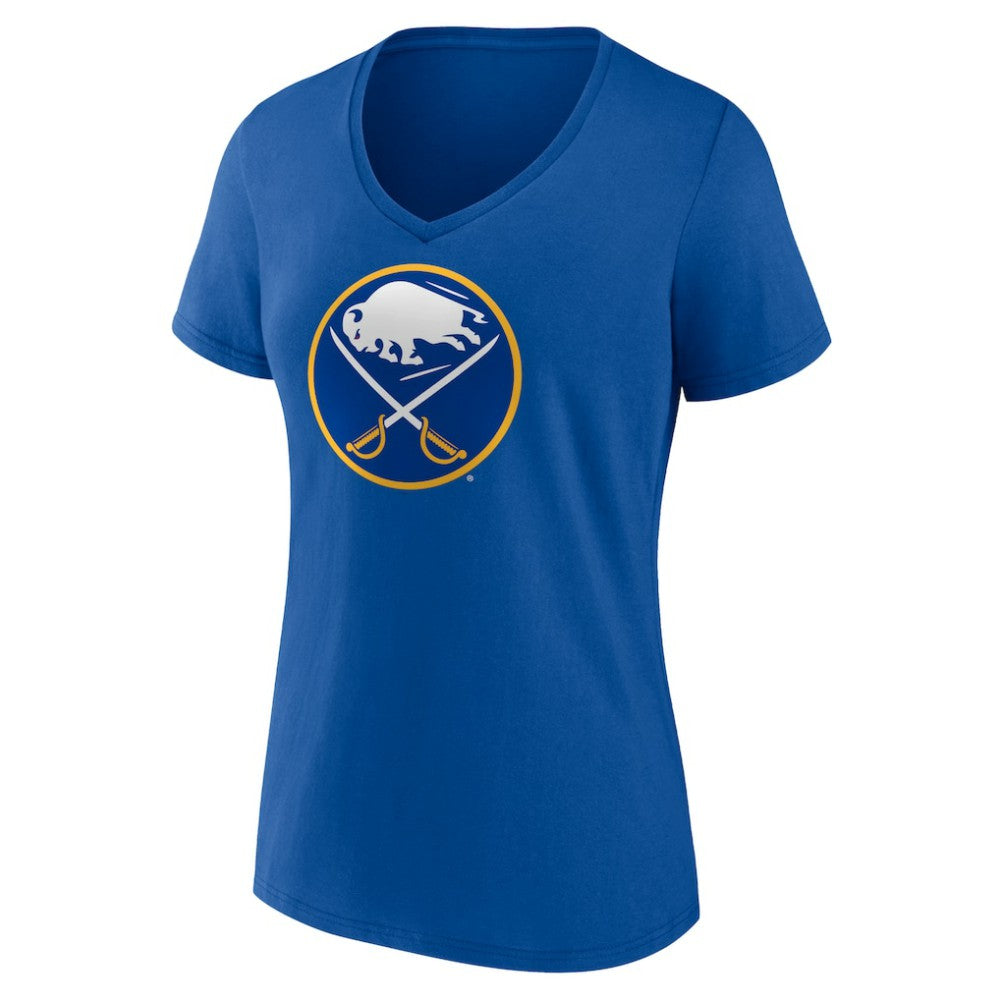 Buffalo Sabres Women's Team Logo V-Neck T-Shirt - Royal T-shirts