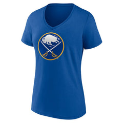 Buffalo Sabres Women's Team Logo V-Neck T-Shirt - Royal T-shirts