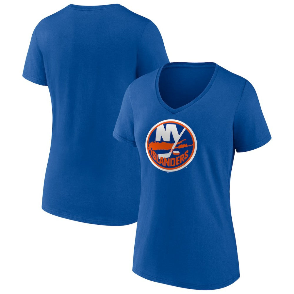 New York Islanders Women's Team Logo V-Neck T-Shirt - Royal T-shirts