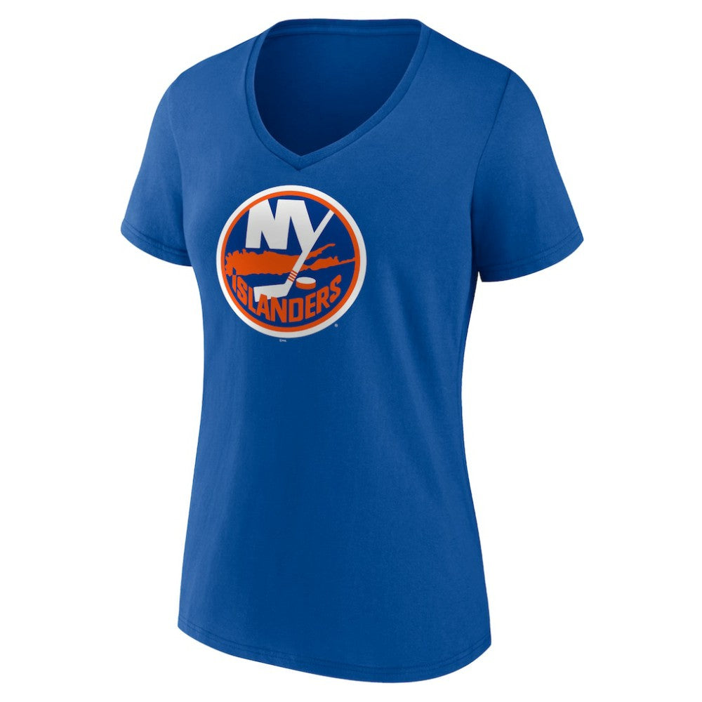 New York Islanders Women's Team Logo V-Neck T-Shirt - Royal T-shirts