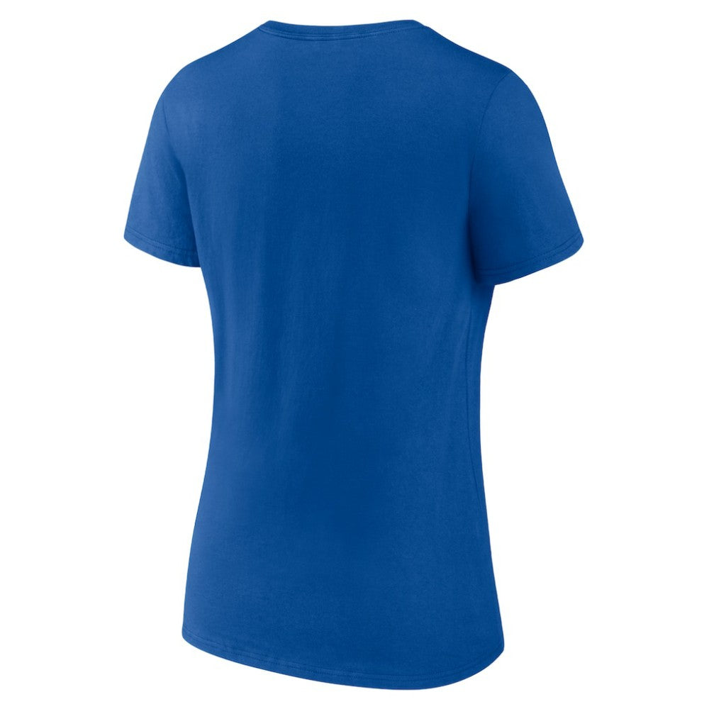 New York Rangers Women's Team Logo V-Neck T-Shirt - Royal T-shirts