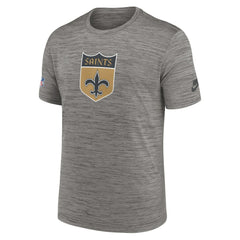 New Orleans Saints 2023 Sideline Alternate Logo Performance T-Shirt - Heather Charcoal sale