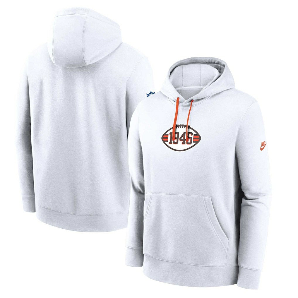 Cleveland Browns 2023 Sideline Club Alternate Tri-Blend Pullover Hoodie - White outlet