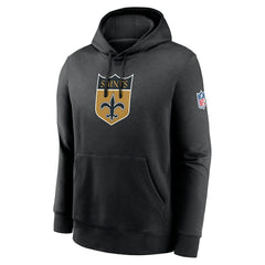 New Orleans Saints 2023 Sideline Club Alternate Tri-Blend Pullover Hoodie - Black for sale