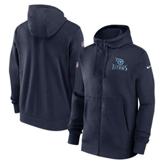 Tennessee Titans 2023/24 Sideline Club Full-Zip Hoodie - Navy outlet