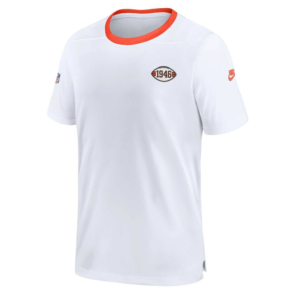 Cleveland Browns Men's Sideline Coaches Alternate Performance T-Shirt - White for sale