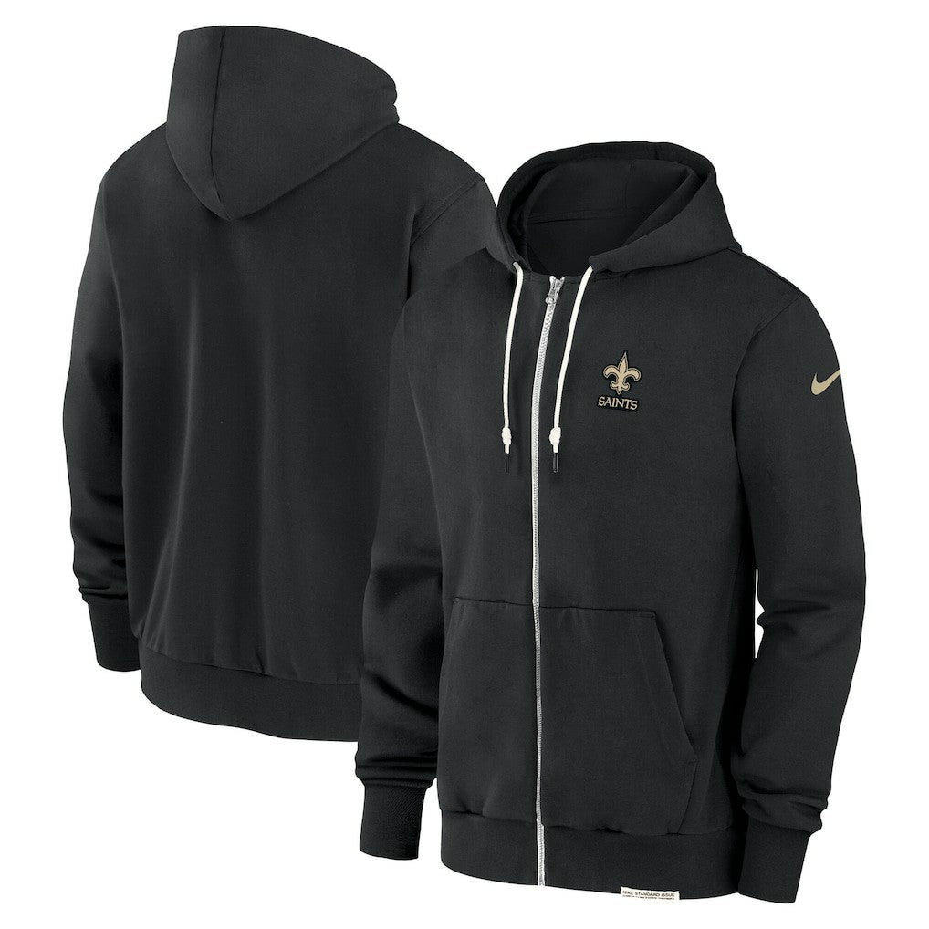 New Orleans Saints Sideline Performance Full-Zip Hoodie Jacket - Black online