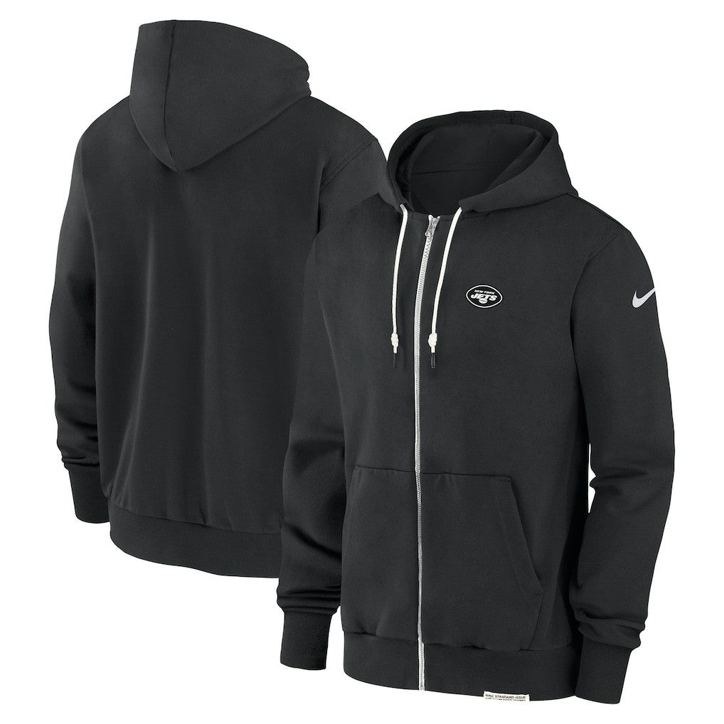 New York Jets Sideline Performance Full-Zip Hoodie Sweatshirt - Black on sale