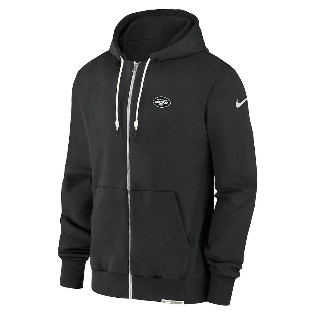 New York Jets Sideline Performance Full-Zip Hoodie Sweatshirt - Black on sale