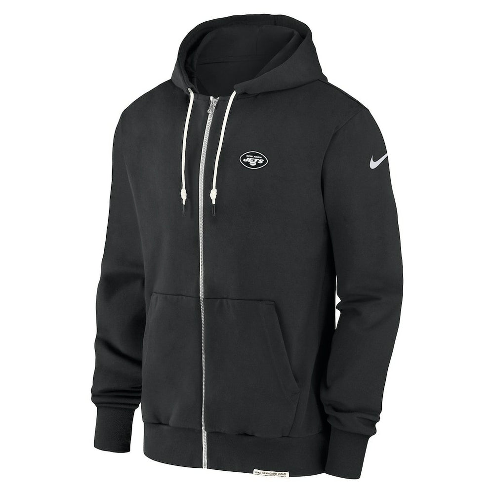 New York Jets Sideline Performance Full-Zip Hoodie Sweatshirt - Black on sale