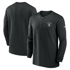 Las Vegas Raiders 2023 Sideline Performance Long Sleeve Tri-Blend Quarter-Zip Top - Black outlet