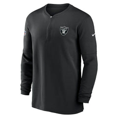 Las Vegas Raiders 2023 Sideline Performance Long Sleeve Tri-Blend Quarter-Zip Top - Black outlet