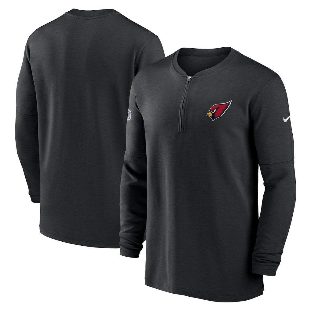 Arizona Cardinals 2023 Sideline Performance Long Sleeve Tri-Blend Quarter-Zip Top - Black online