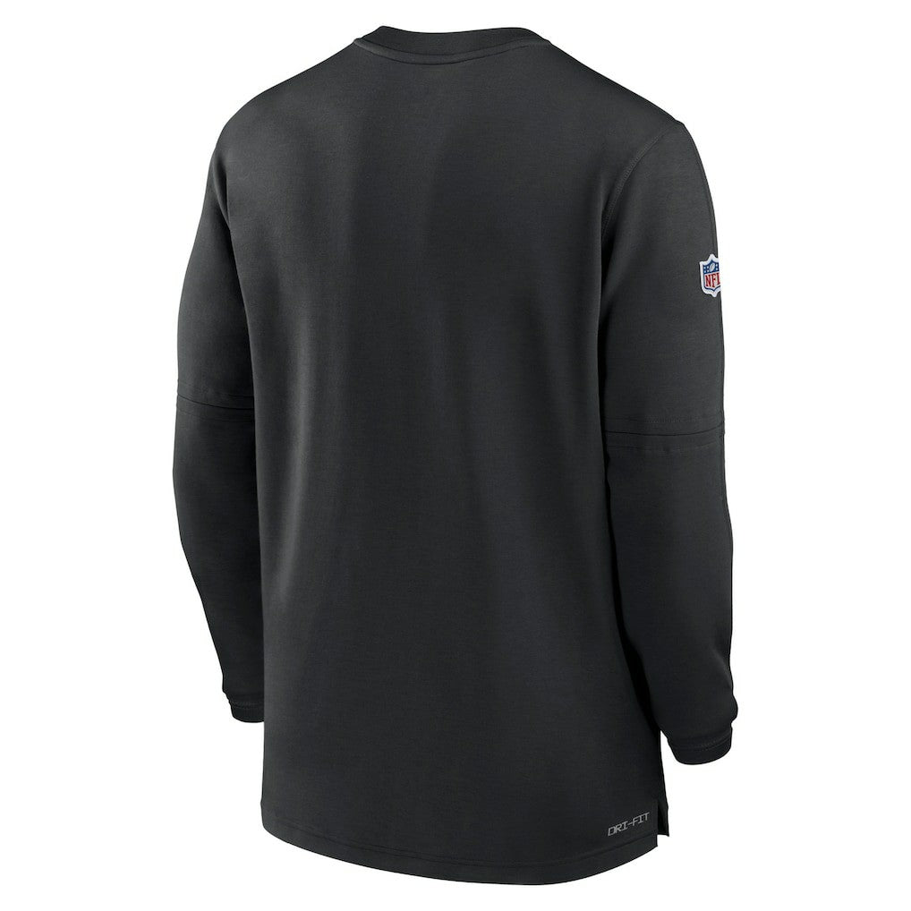 Arizona Cardinals 2023 Sideline Performance Long Sleeve Tri-Blend Quarter-Zip Top - Black online