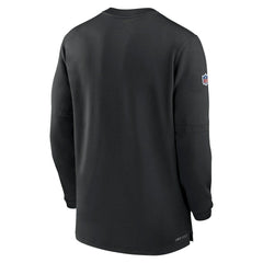 Carolina Panthers 2023 Sideline Performance Long Sleeve Tri-Blend Quarter-Zip Top - Black cheap
