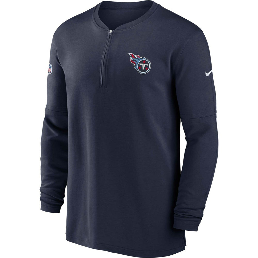 Tennessee Titans 2023 Sideline Performance Long Sleeve Tri-Blend Quarter-Zip Top - Navy online