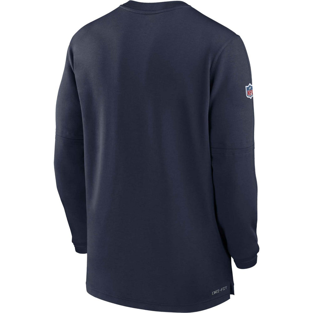 Tennessee Titans 2023 Sideline Performance Long Sleeve Tri-Blend Quarter-Zip Top - Navy online