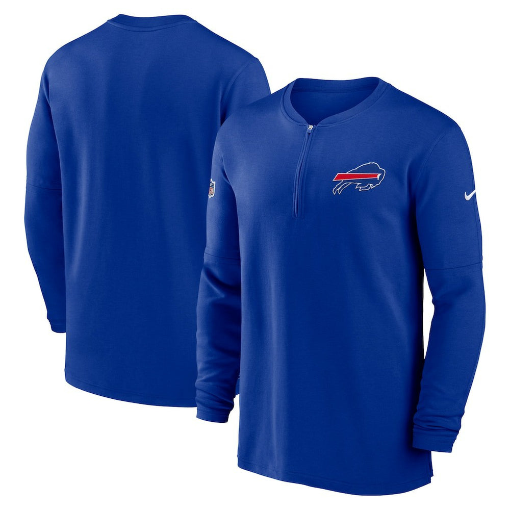 Buffalo Bills 2023 Sideline Performance Long Sleeve Tri-Blend Quarter-Zip Top - Royal sale