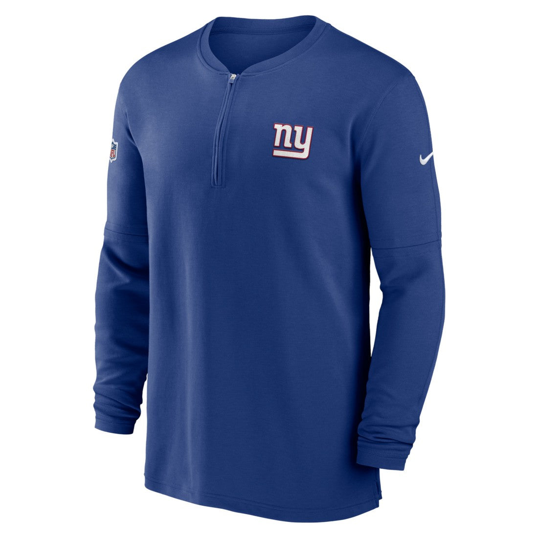 New York Giants 2023 Sideline Performance Long Sleeve Tri-Blend Quarter-Zip Top - Royal cheap