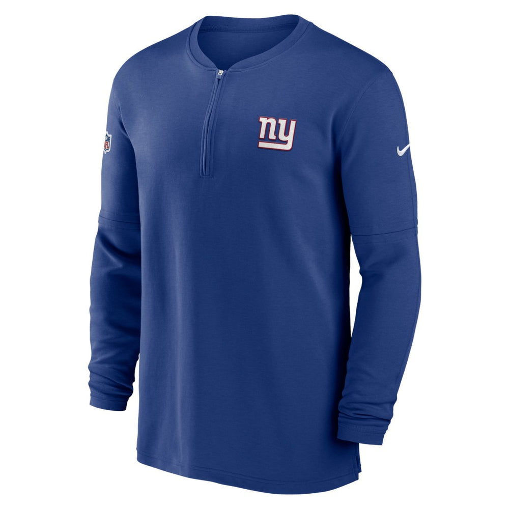 New York Giants 2023 Sideline Performance Long Sleeve Tri-Blend Quarter-Zip Top - Royal cheap