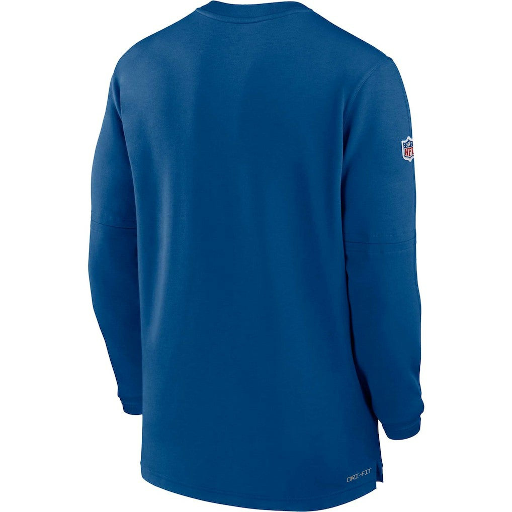 Indianapolis Colts 2023 Sideline Performance Long Sleeve Tri-Blend Quarter-Zip Top - Royal outlet