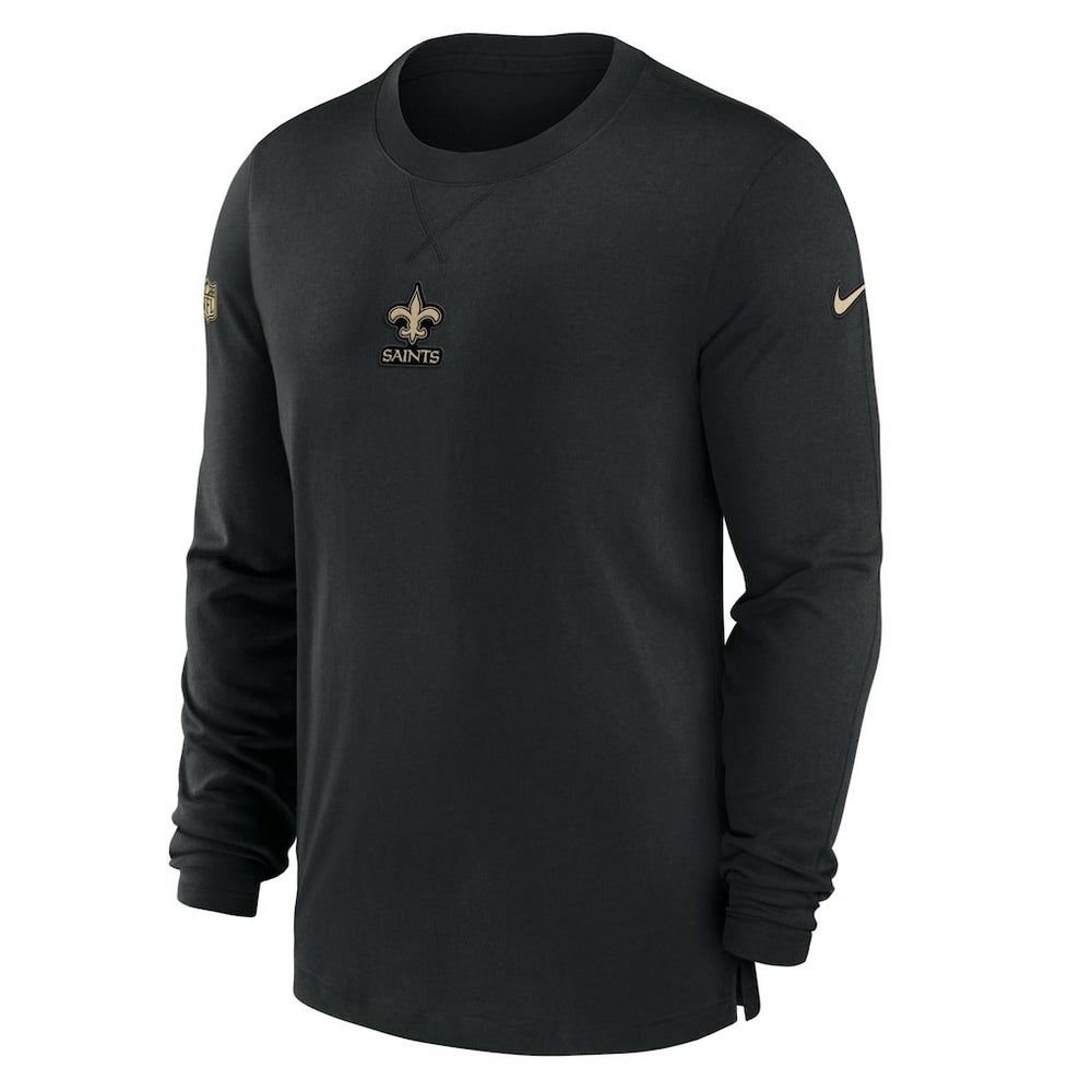 New Orleans Saints 2023 Sideline Performance Long Sleeve T-Shirt - Black sale