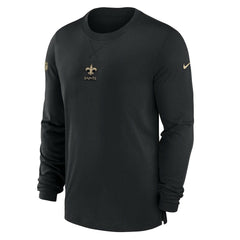 New Orleans Saints 2023 Sideline Performance Long Sleeve T-Shirt - Black sale