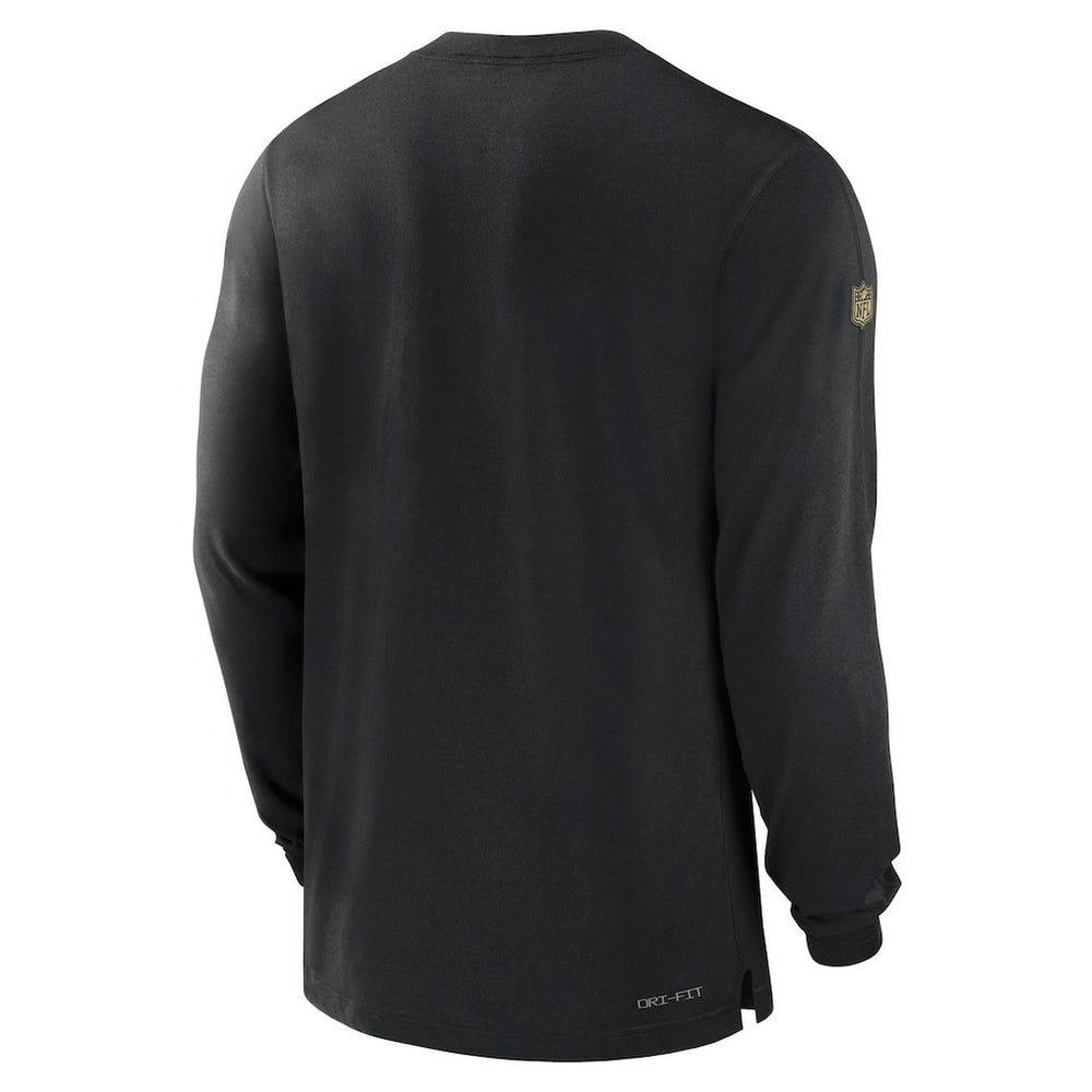 New Orleans Saints 2023 Sideline Performance Long Sleeve T-Shirt - Black sale