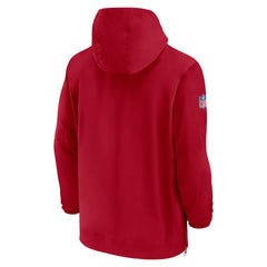 Tampa Bay Buccaneers Sideline Half-Zip Hoodie - Red cheap