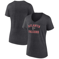 Atlanta Falcons Women's Victory Arch Team V-Neck T-Shirt - Charcoal outlet