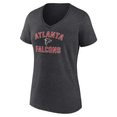 Atlanta Falcons Women's Victory Arch Team V-Neck T-Shirt - Charcoal outlet