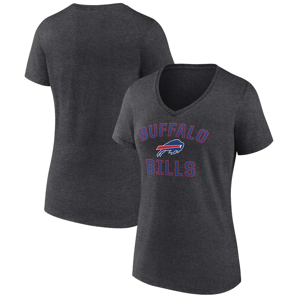 Buffalo Bills Women's Victory Arch Team V-Neck T-Shirt - Charcoal discount