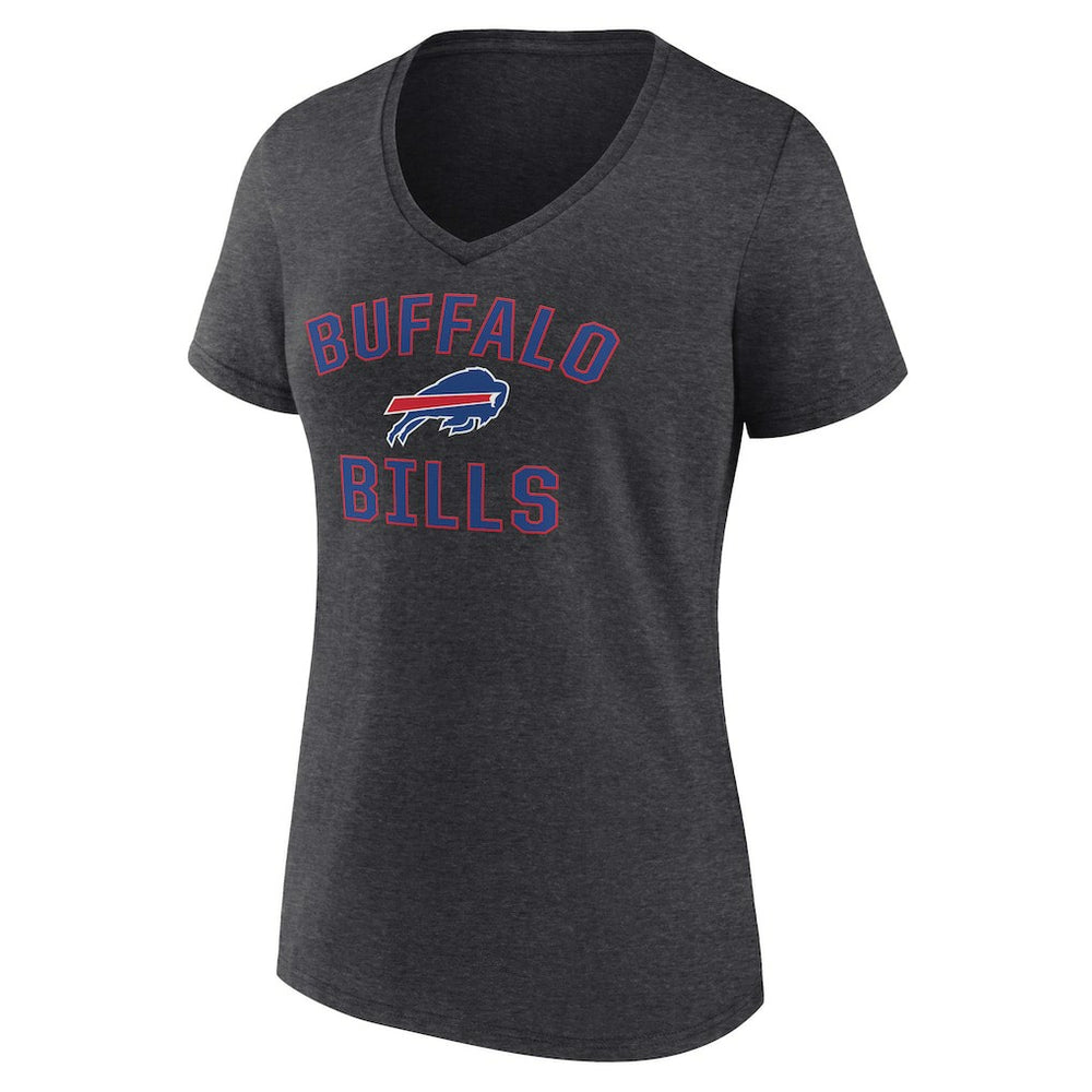 Buffalo Bills Women's Victory Arch Team V-Neck T-Shirt - Charcoal discount