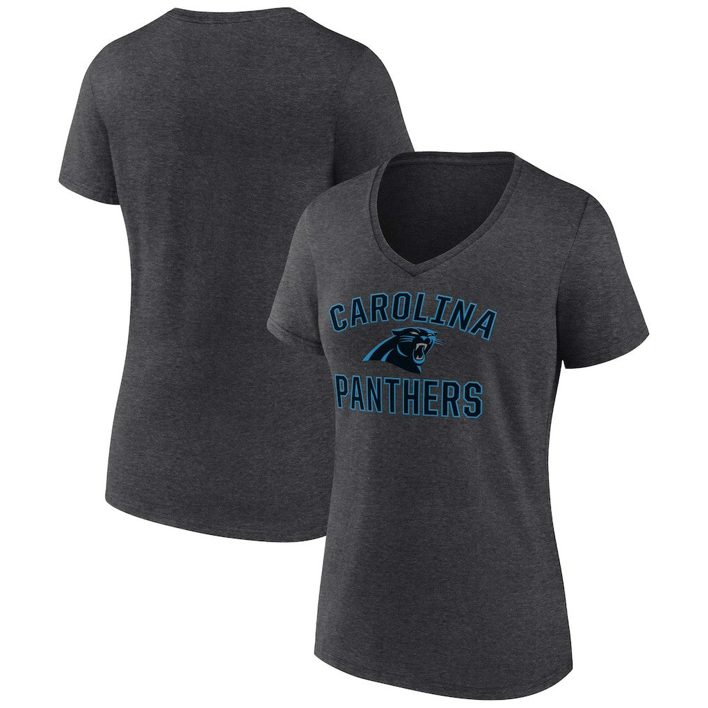 Carolina Panthers Women's Victory Arch Team V-Neck T-Shirt - Charcoal online