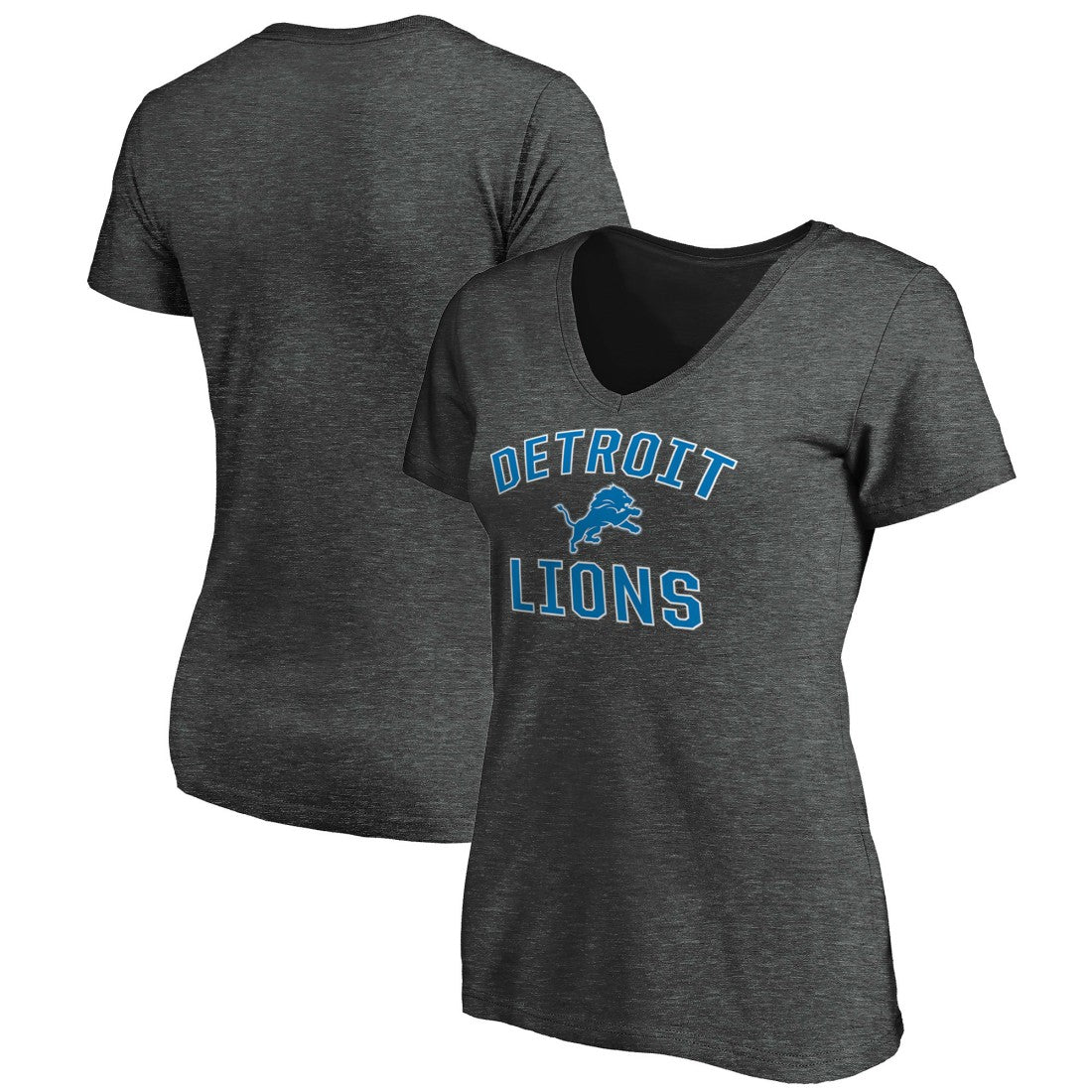 Detroit Lions Women's Victory Arch Team V-Neck T-Shirt - Charcoal online