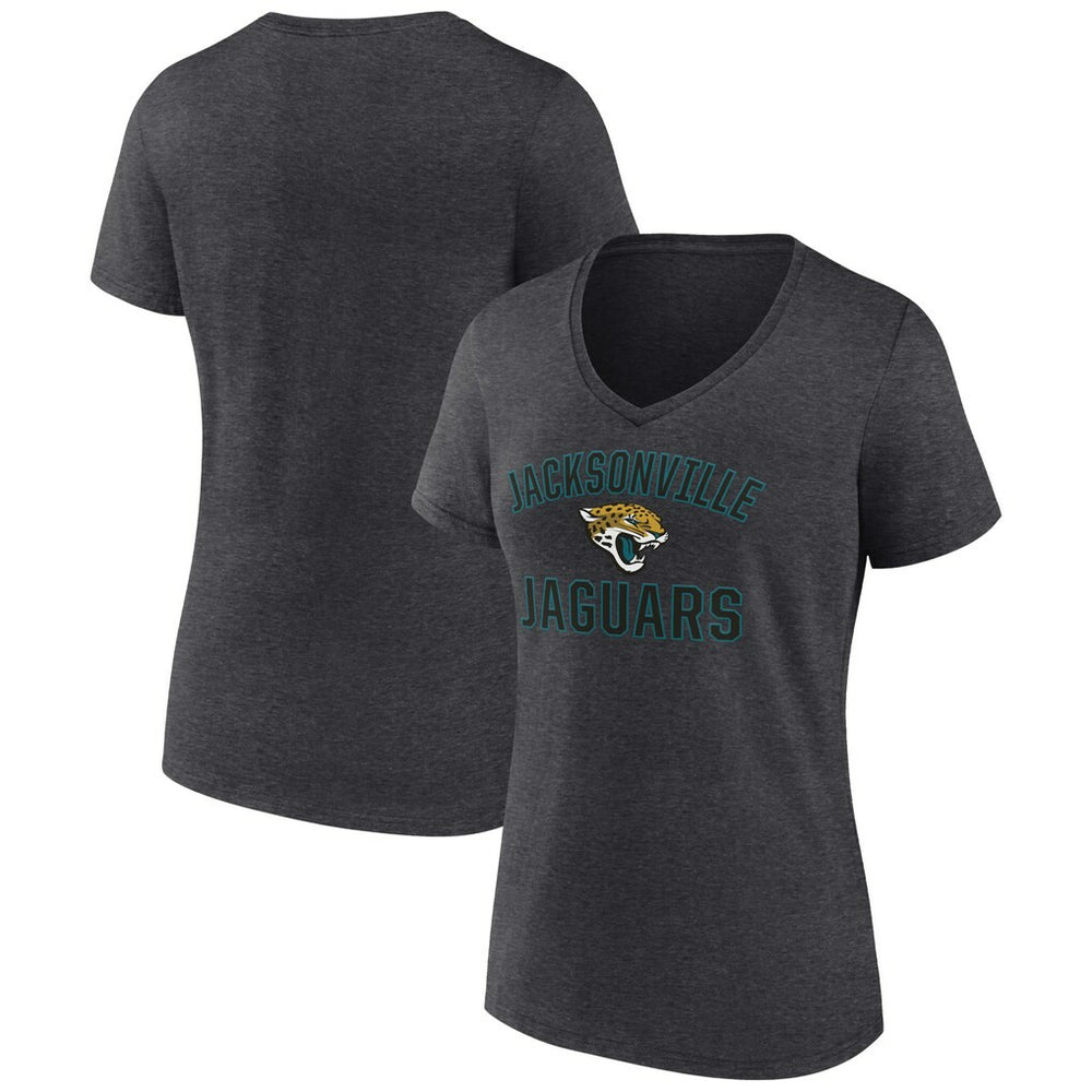 Jacksonville Jaguars Women's Victory Arch Team V-Neck T-Shirt - Charcoal sale