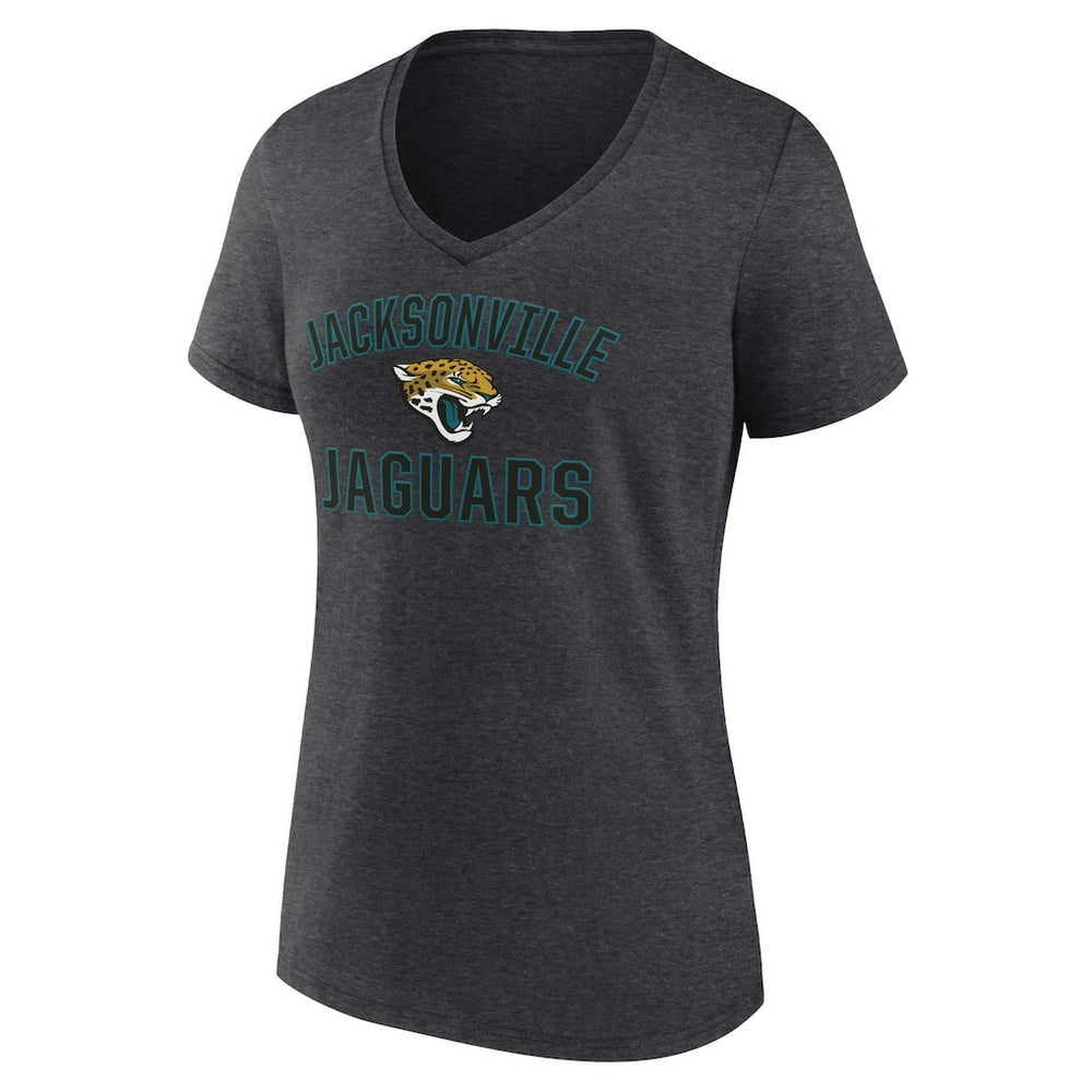 Jacksonville Jaguars Women's Victory Arch Team V-Neck T-Shirt - Charcoal sale