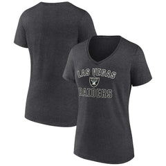 Las Vegas Raiders Women's Victory Arch Team V-Neck T-Shirt - Charcoal online