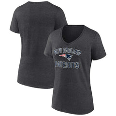 New England Patriots Women's Victory Arch Team V-Neck T-Shirt - Charcoal sale