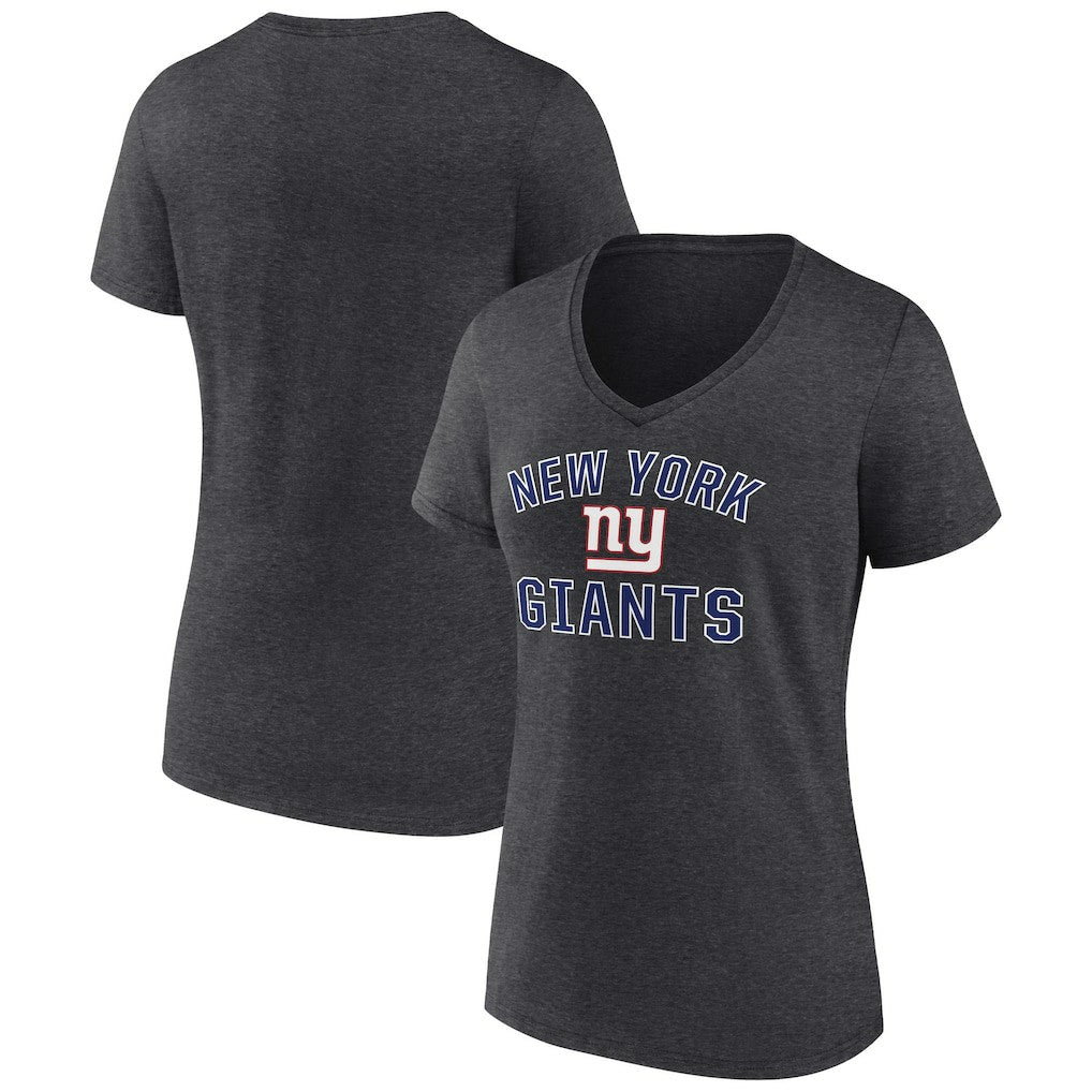 New York Giants Women's Victory Arch Team V-Neck T-Shirt - Charcoal outlet