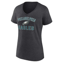 Philadelphia Eagles Women's Victory Arch Team V-Neck T-Shirt - Charcoal discount