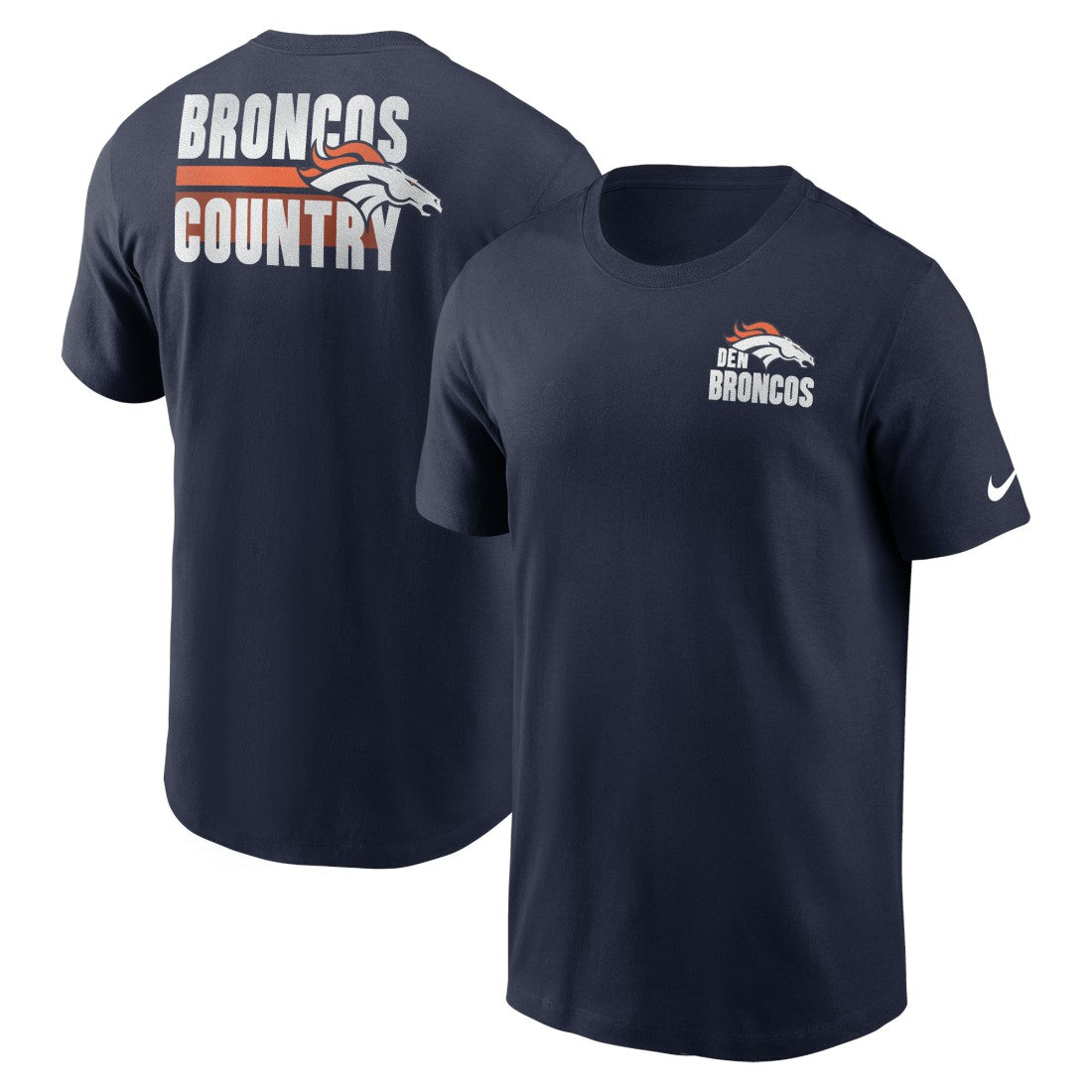 Denver Broncos Blitz Essential T-Shirt - Navy sale