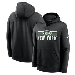 New York Jets Club Fleece Pullover Hoodie - Black on sale