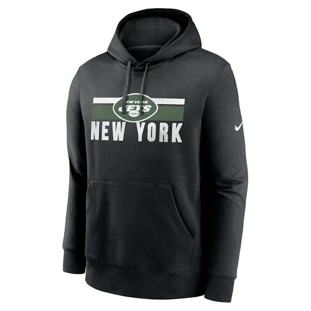 New York Jets Club Fleece Pullover Hoodie - Black on sale