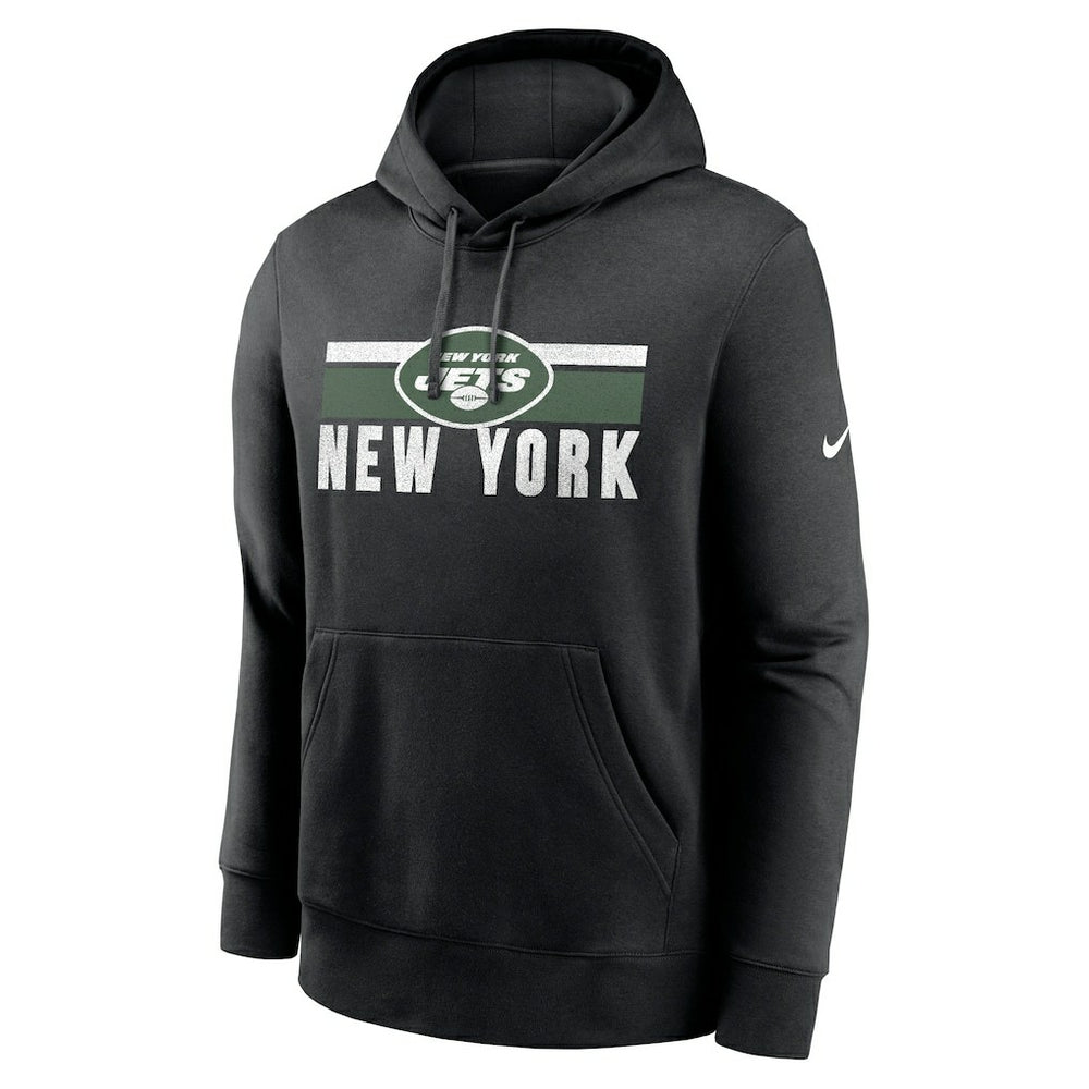 New York Jets Club Fleece Pullover Hoodie - Black on sale