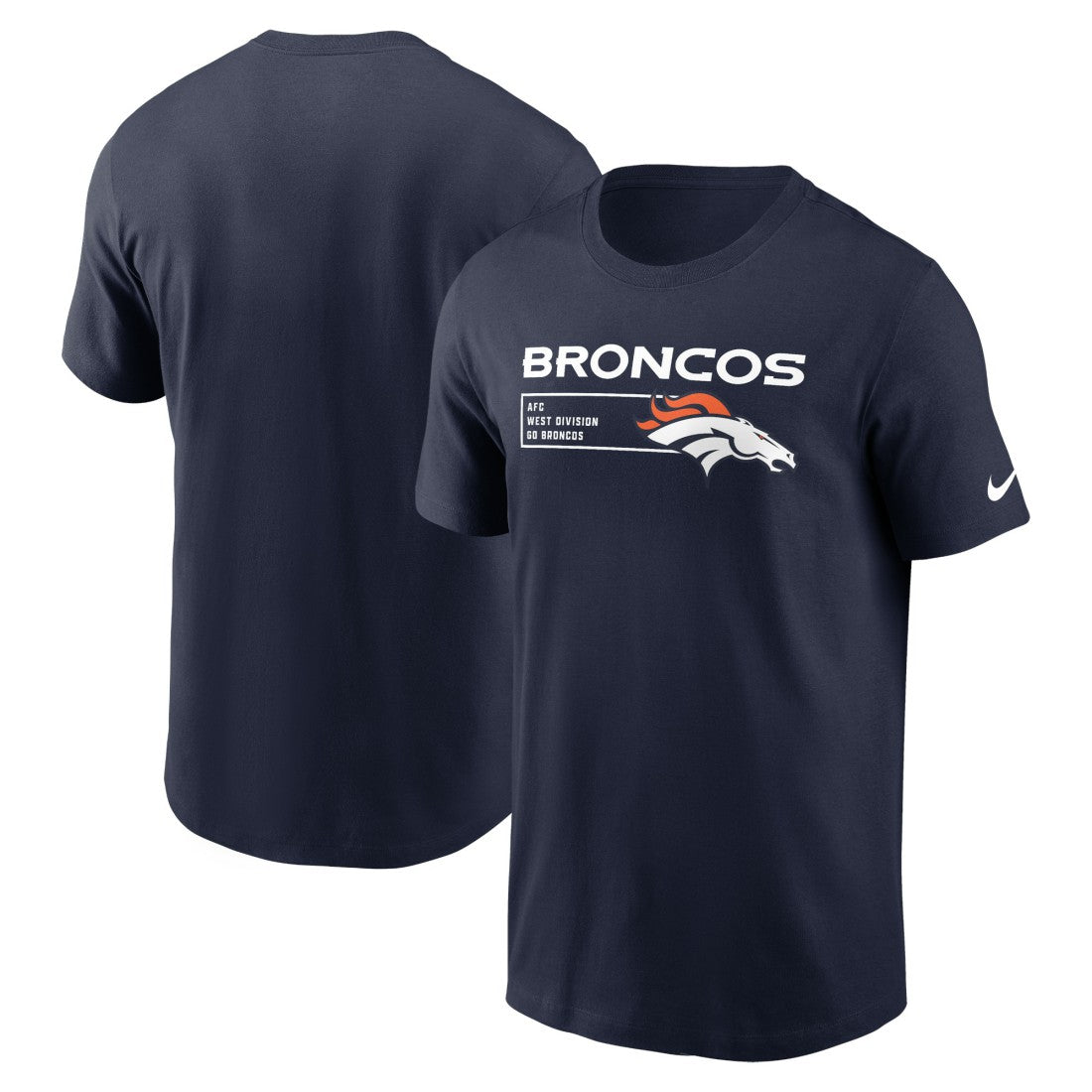 Denver Broncos Division Essential T-Shirt - Navy on sale